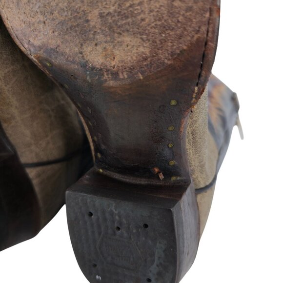 Vintage Tony Lama Exotic Leather Men's Size 9E Brown Cowboy Western Boots USA - Picture 13 of 16